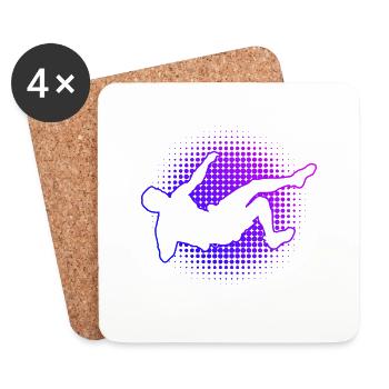 Climber Men Climbing Bouldering Bouldering - Coasters (set of 4) - white - Front