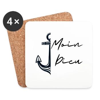 Moin Dieu - Untersetzer (4er-Set) - Weiß - Vorne