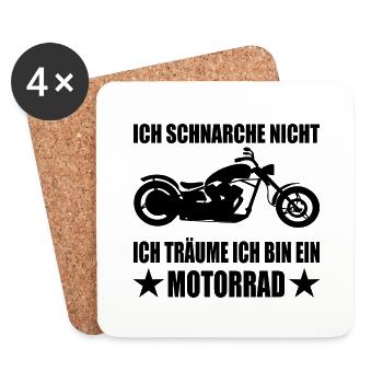 Motorrad - Untersetzer (4er-Set) - Weiß - Vorne