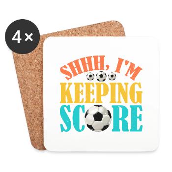 Shhh, I'm Keeping Score 10 - Coasters (set of 4) - white - Front