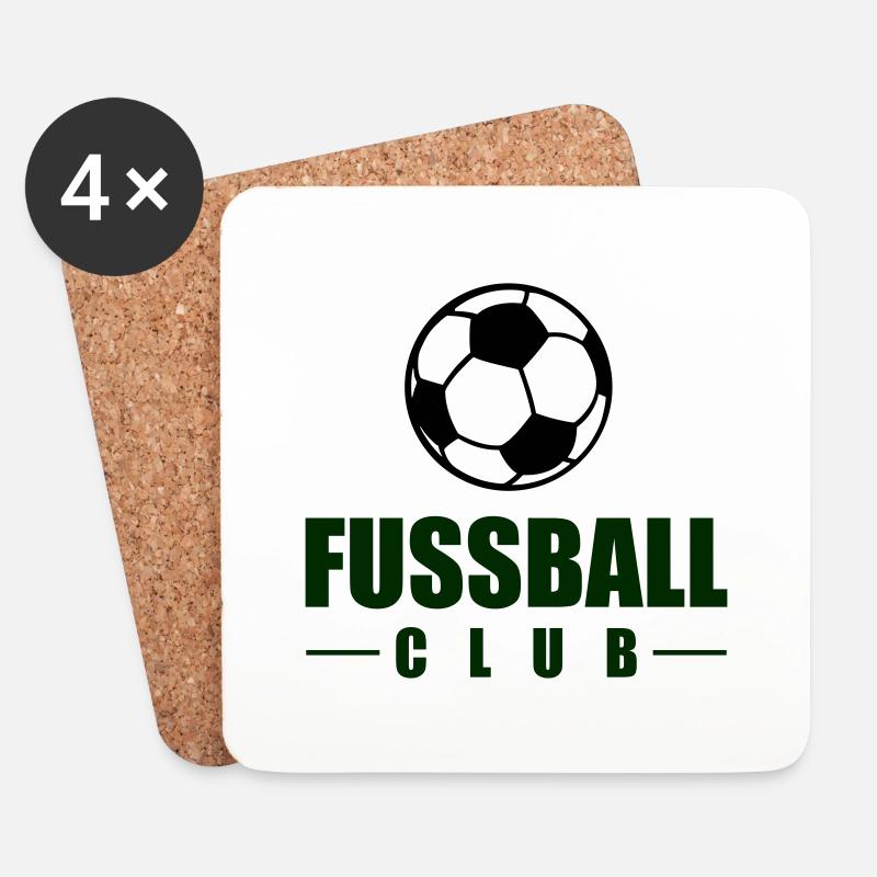 fussball club - Untersetzer (4er-Set) - Weiß