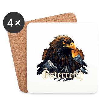 Austria Design with Adler & Berge Austria - Coasters (set of 4) - white - Front