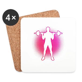 Cardio, Endurance Training, Weightlifting, Strength Training - Coasters (set of 4) - white - Front