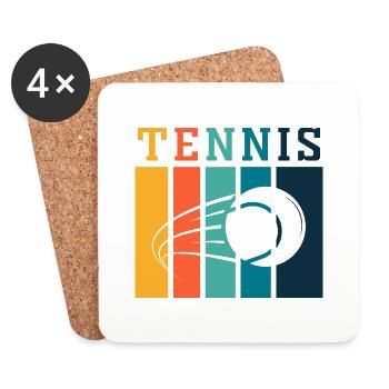 TENNIS JOUEUR JOUEUSE FAN CLUB SPORT - Dessous de verre (lot de 4) - blanc - Devant