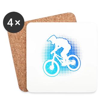 Vélo de montagne femme homme Vélo de montagne Cyclisme - Dessous de verre (lot de 4) - blanc - Devant