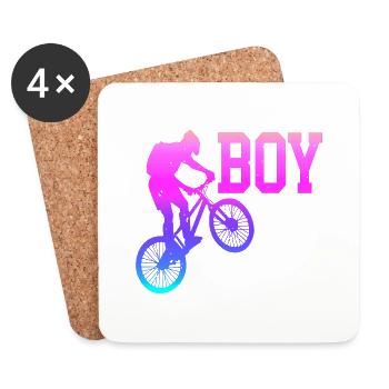 bike bicycle cycle lifestyle healthy transport - Coasters (set of 4) - white - Front