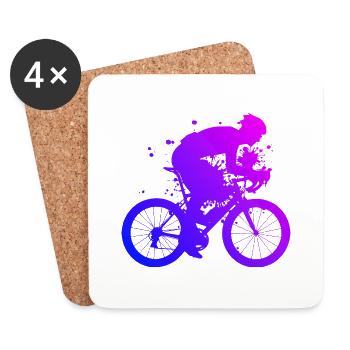 Vélo de route Vélo de route Femmes Vélo de route Hommes - Dessous de verre (lot de 4) - blanc - Devant
