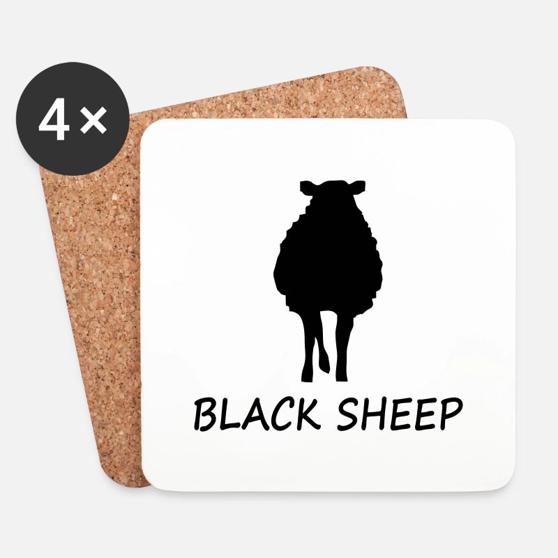 Black Sheep - Untersetzer (4er-Set) - Weiß