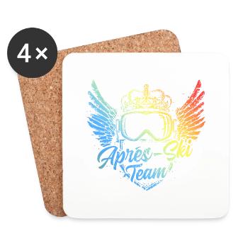 Après Ski Team Ski Goggles Multicolored - Coasters (set of 4) - white - Front
