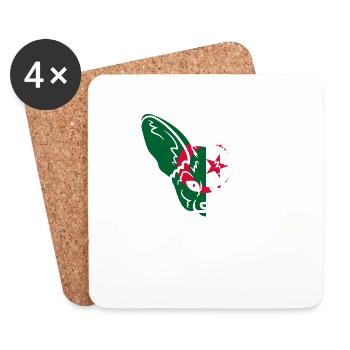 Les guerriers du sahara- idée cadeau Algérie - Dessous de verre (lot de 4) - blanc - Devant