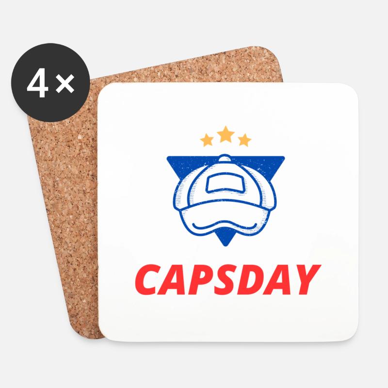 CapsDay - Untersetzer (4er-Set) - Weiß