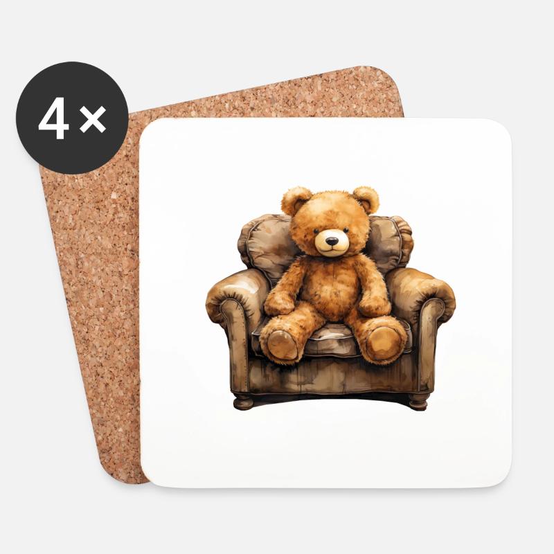 Teddybären sind Erinnerung an die Kindheit - Untersetzer (4er-Set) - Weiß
