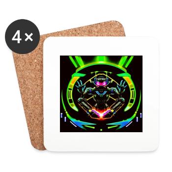 art numérique - Dessous de verre (lot de 4) - blanc - Devant