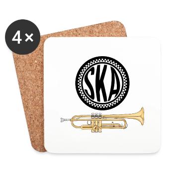 Ska / Trumpet //Illustration - Coasters (set of 4) - white - Front