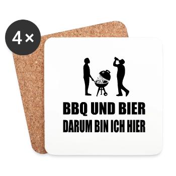 BBQ - Untersetzer (4er-Set) - Weiß - Vorne