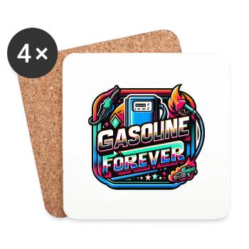 Gasoline Forever 17 - Untersetzer (4er-Set) - Weiß - Vorne