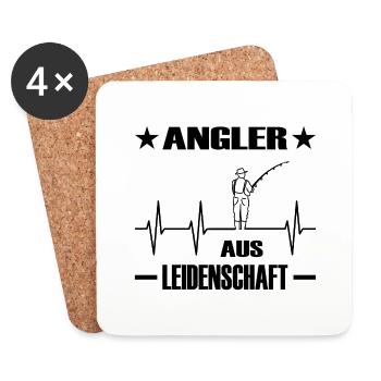 Angeln - Untersetzer (4er-Set) - Weiß - Vorne
