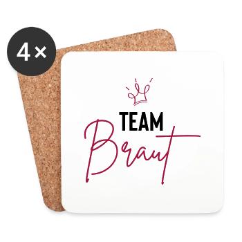 team braut - Untersetzer (4er-Set) - Weiß - Vorne