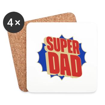 Super Dad - Coasters (set of 4) - white - Front