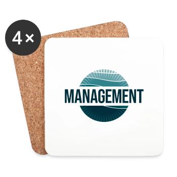 Retired Under New Management See Wife For Details - Coasters (set of 4) - white - Front