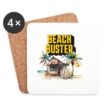 Beach Buster - Untersetzer (4er-Set) - Weiß - Vorne