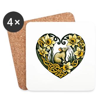 L’amour des rongeurs - Dessous de verre (lot de 4) - blanc - Devant