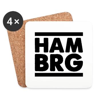 Hambourg - Dessous de verre (lot de 4) - blanc - Devant