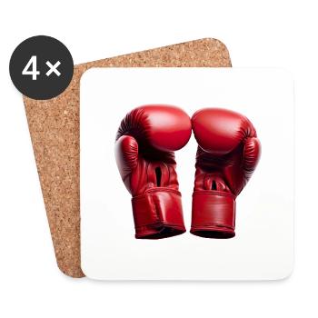 La boxe demande de l’entraînement et de la discipline - Dessous de verre (lot de 4) - blanc - Devant