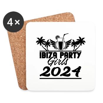 ibiza party girls 2024 - Untersetzer (4er-Set) - Weiß - Vorne