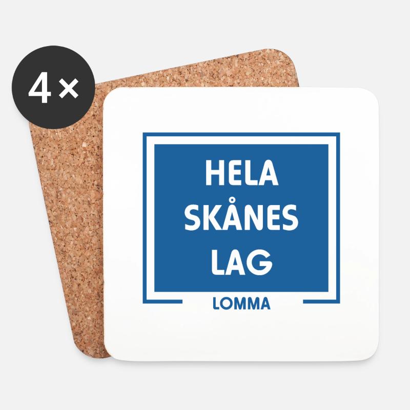 Das gesamte Team von Skåne Lomma Malmö - Untersetzer (4er-Set) - Weiß
