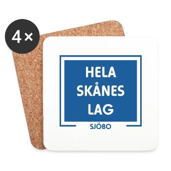 Das gesamte Skåne-Team Lund Malmö - Untersetzer (4er-Set) - Weiß - Vorne