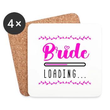 bride loading - Untersetzer (4er-Set) - Weiß - Vorne