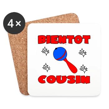 SOON COUSIN - Coasters (set of 4) - white - Front