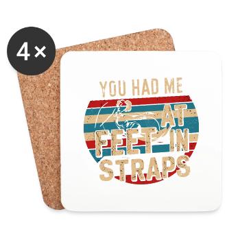 You Had Me At Feet In Straps 53 - Untersetzer (4er-Set) - Weiß - Vorne