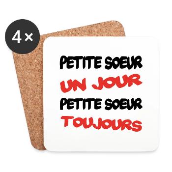 LITTLE SISTER one day - Coasters (set of 4) - white - Front