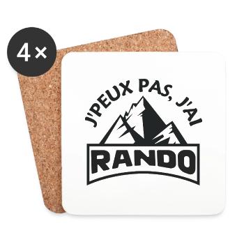 Je peux pas j ai rando randonnée - Dessous de verre (lot de 4) - blanc - Devant