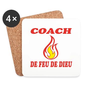 COACH DE FEU DE DIEU - Dessous de verre (lot de 4) - blanc - Devant