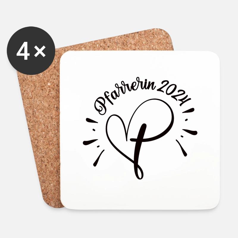 Pfarrerin 2024 Ausbildung Studium Ordination Beruf - Untersetzer (4er-Set) - Weiß