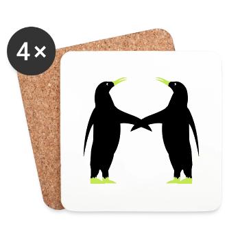 pinguin 2 - Untersetzer (4er-Set) - Weiß - Vorne