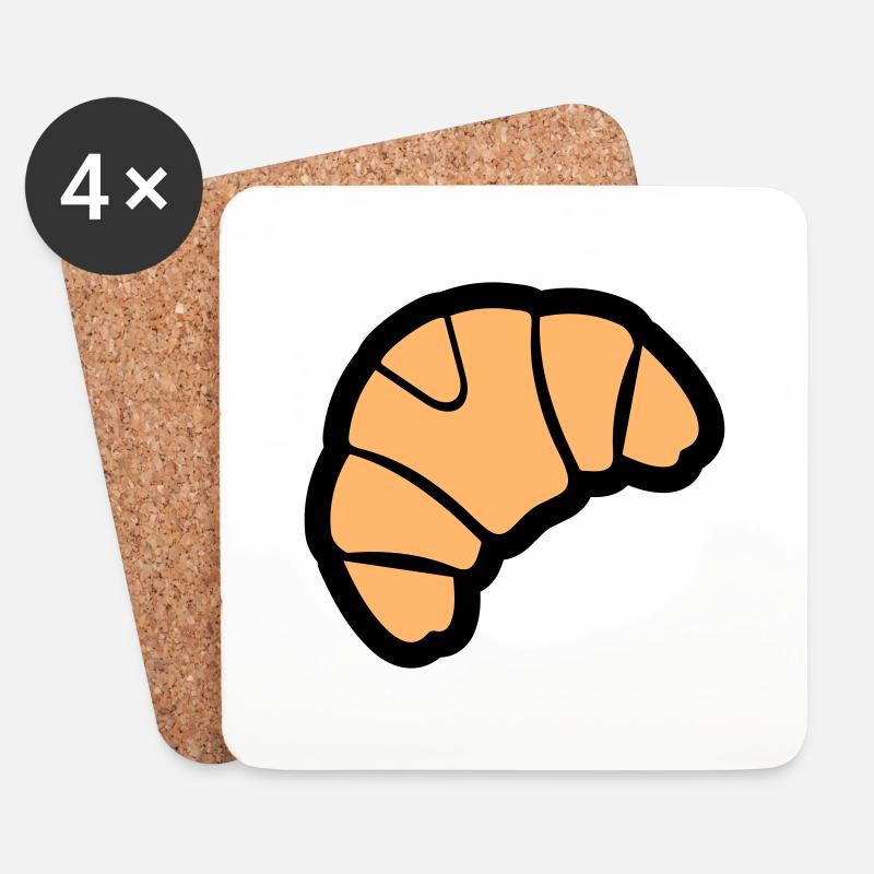 Croissant Bäcker - Untersetzer (4er-Set) - Weiß