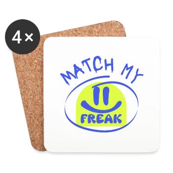 MATCH my freak - Untersetzer (4er-Set) - Weiß - Vorne