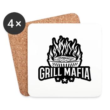 Grillades Mafia Grillades - Dessous de verre (lot de 4) - blanc - Devant