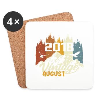 Légendaire depuis août 2018 Cadeau d’anniversaire 2018 - Dessous de verre (lot de 4) - blanc - Devant