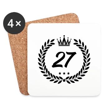 blason 27 - Dessous de verre (lot de 4) - blanc - Devant