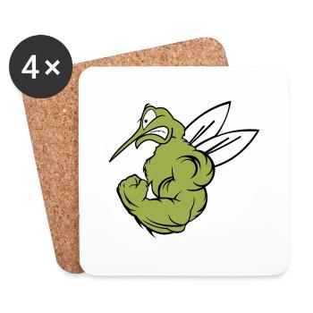 Strong Mosquito 02 - Coasters (set of 4) - white - Front