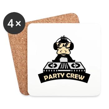 duck party crew - Untersetzer (4er-Set) - Weiß - Vorne