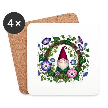 Gnome de la gloire du matin - Dessous de verre (lot de 4) - blanc - Devant