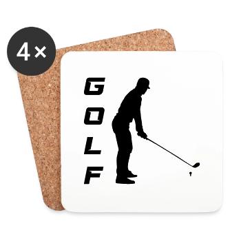 golfer - Untersetzer (4er-Set) - Weiß - Vorne