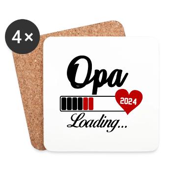 opa loading 2024 - Untersetzer (4er-Set) - Weiß - Vorne