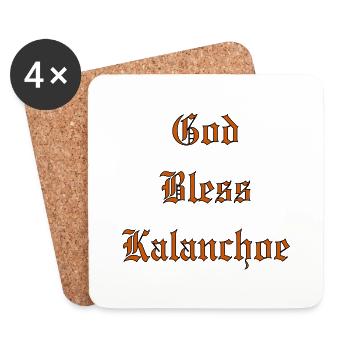 Que Dieu bénisse Kalanchoe - Dessous de verre (lot de 4) - blanc - Devant